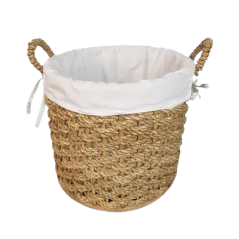 Multipurpose Rattan Round Basket with Cloth