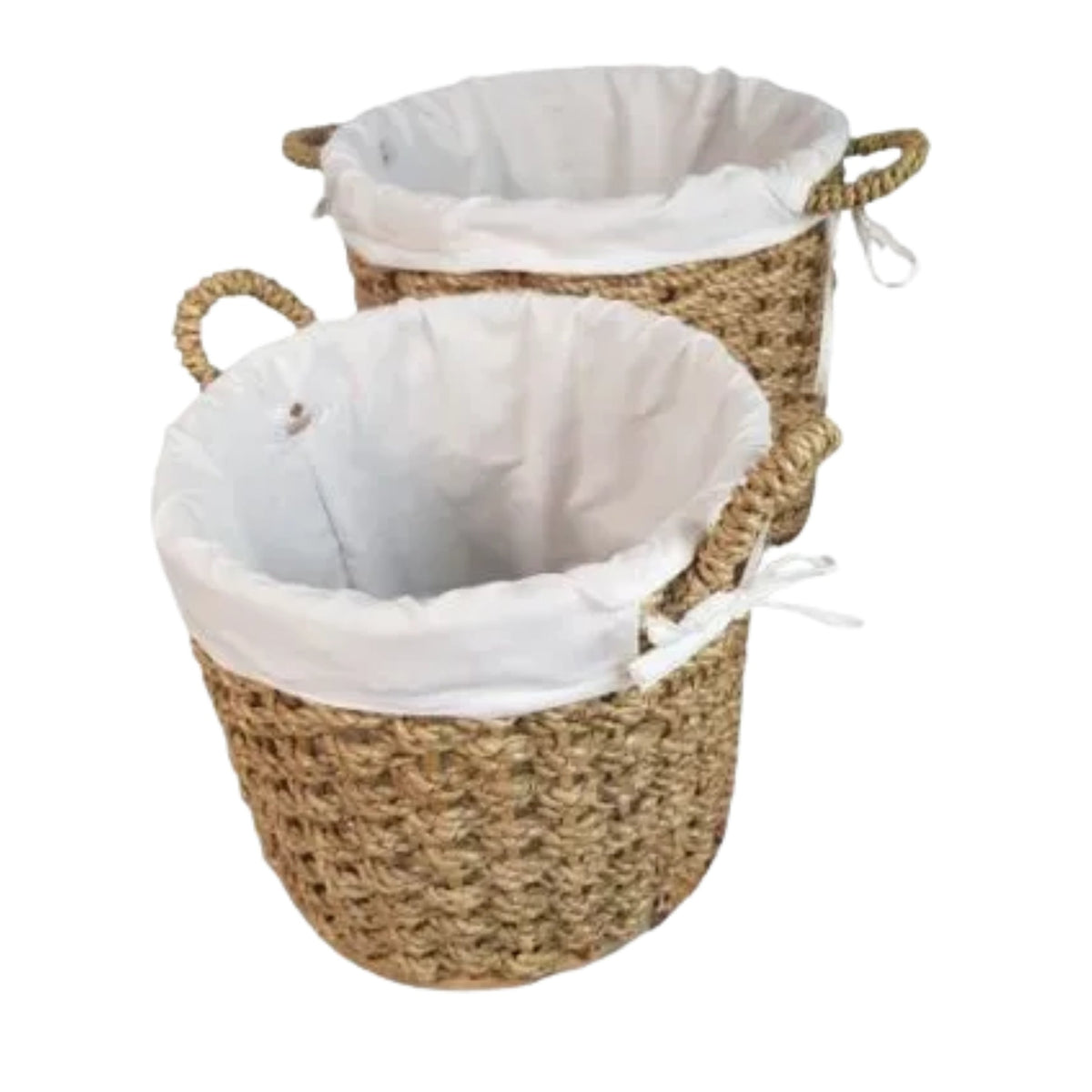 Multipurpose Rattan Round Basket with Cloth