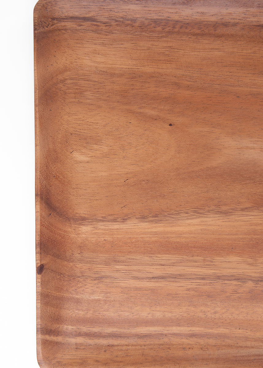 Square Acacia Plate 8-inch