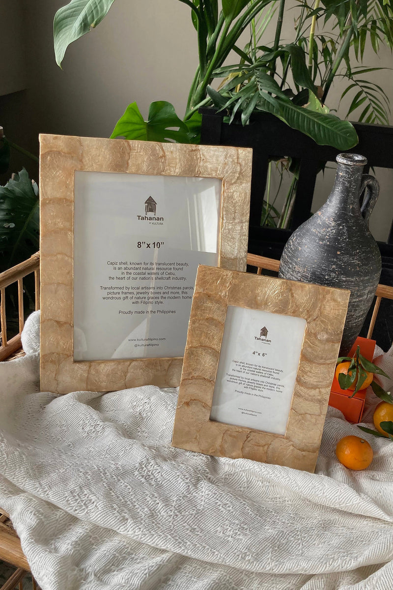 Smoked Capiz Picture Frame Gold 8×10