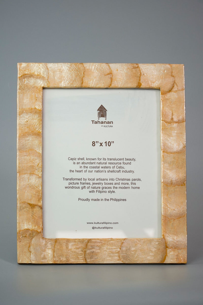 Smoked Capiz Picture Frame Gold 8×10