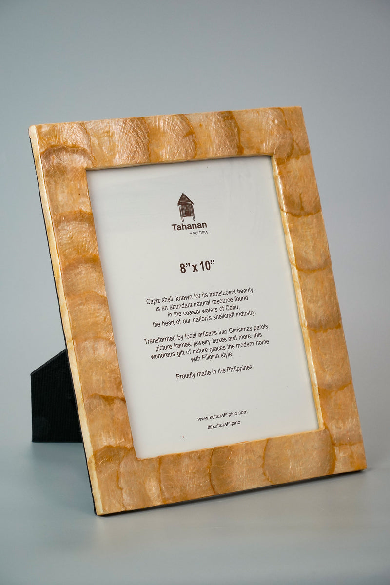 Smoked Capiz Picture Frame Gold 8×10