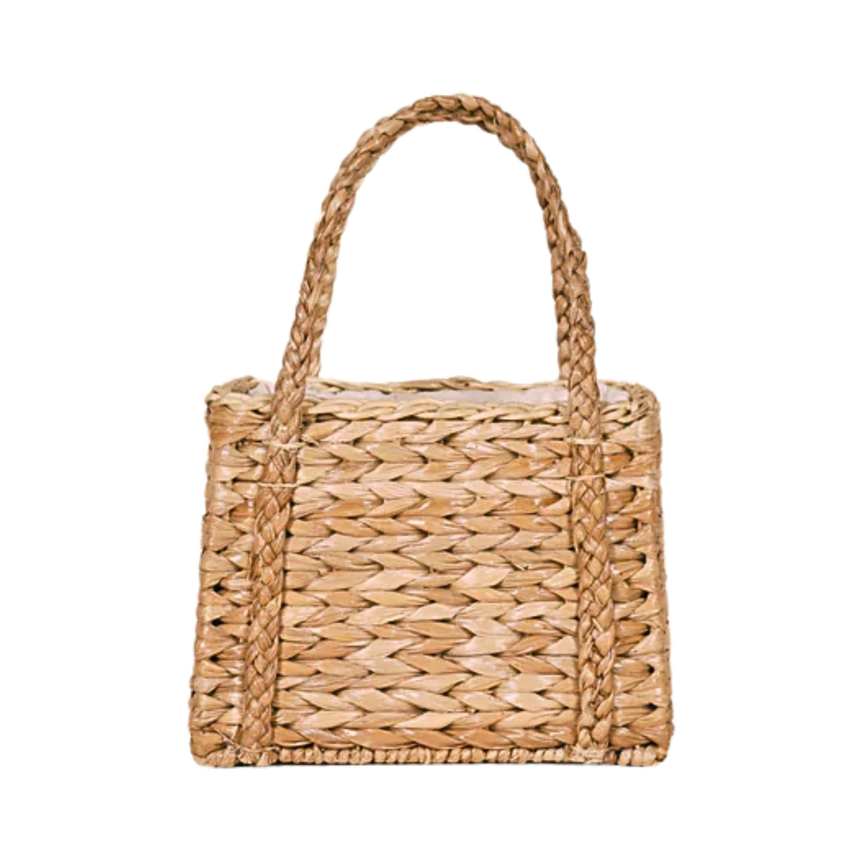 Charlotte Water Hyacinth Structured Bag