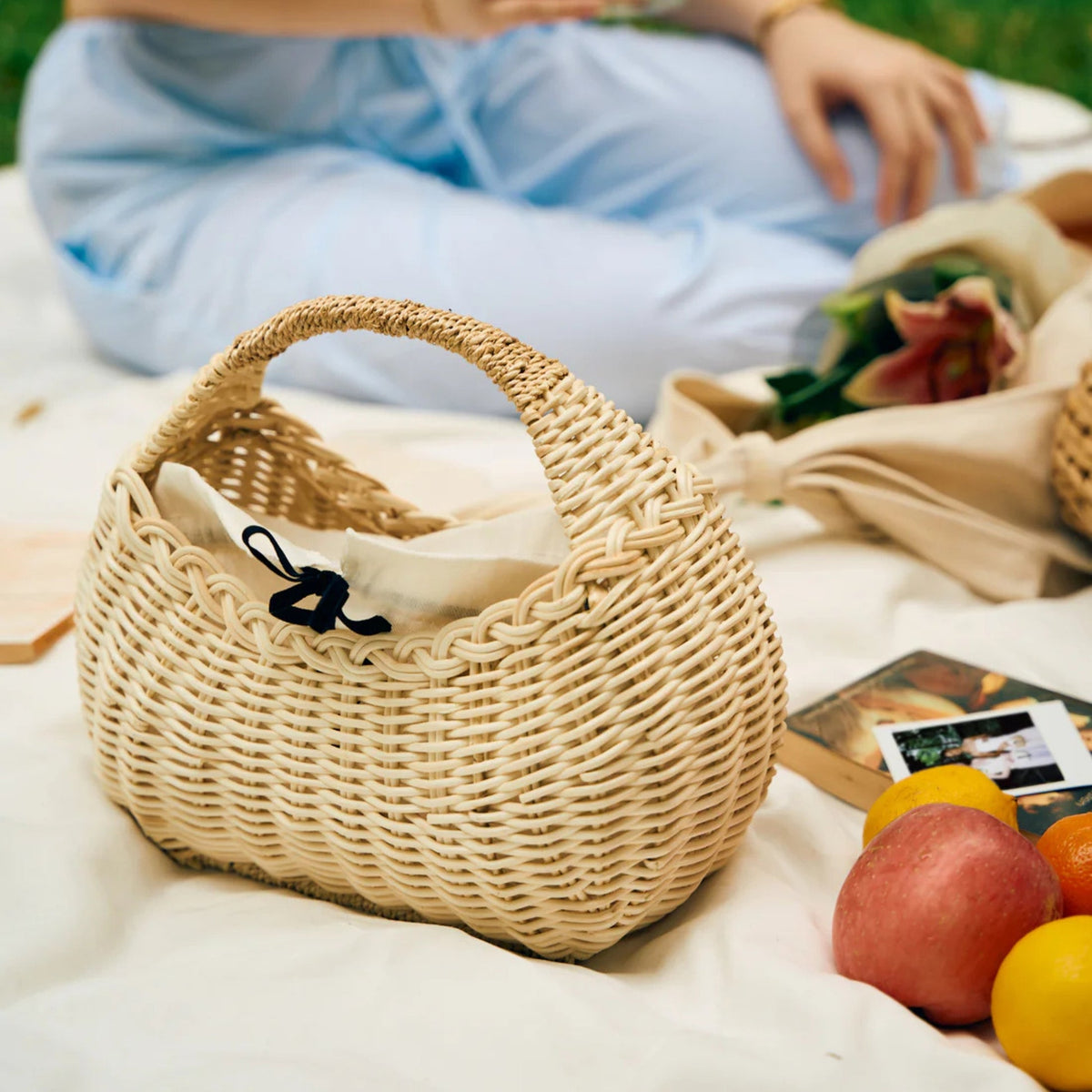 Blanchett Structured Rattan Bag