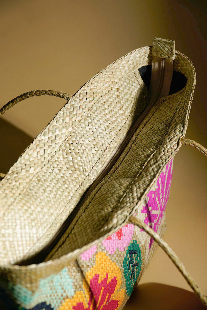 Tikog Handbag — Three Flowers