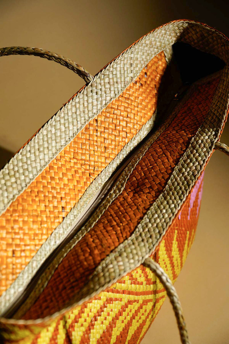 Tikog Handbag — Diagonal Design