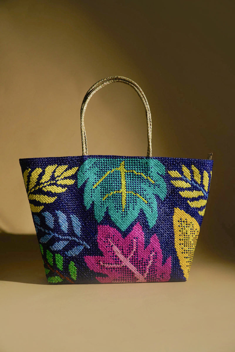Tikog Handbag — Mixed Leaves