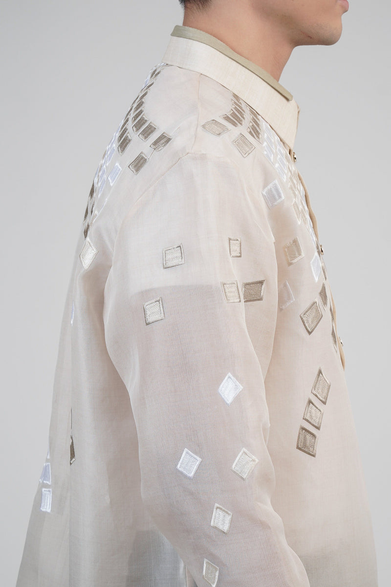 Jusi Barong with Capiz Design
