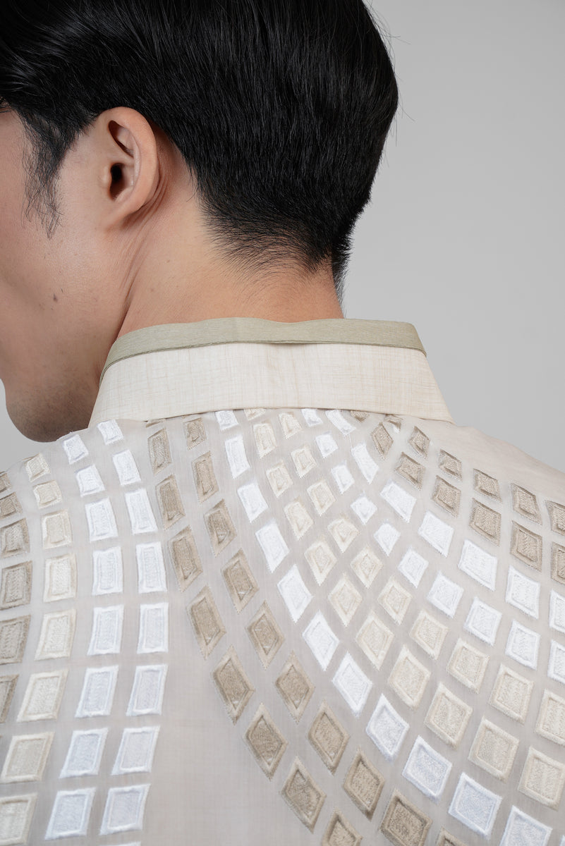 Jusi Barong with Capiz Design