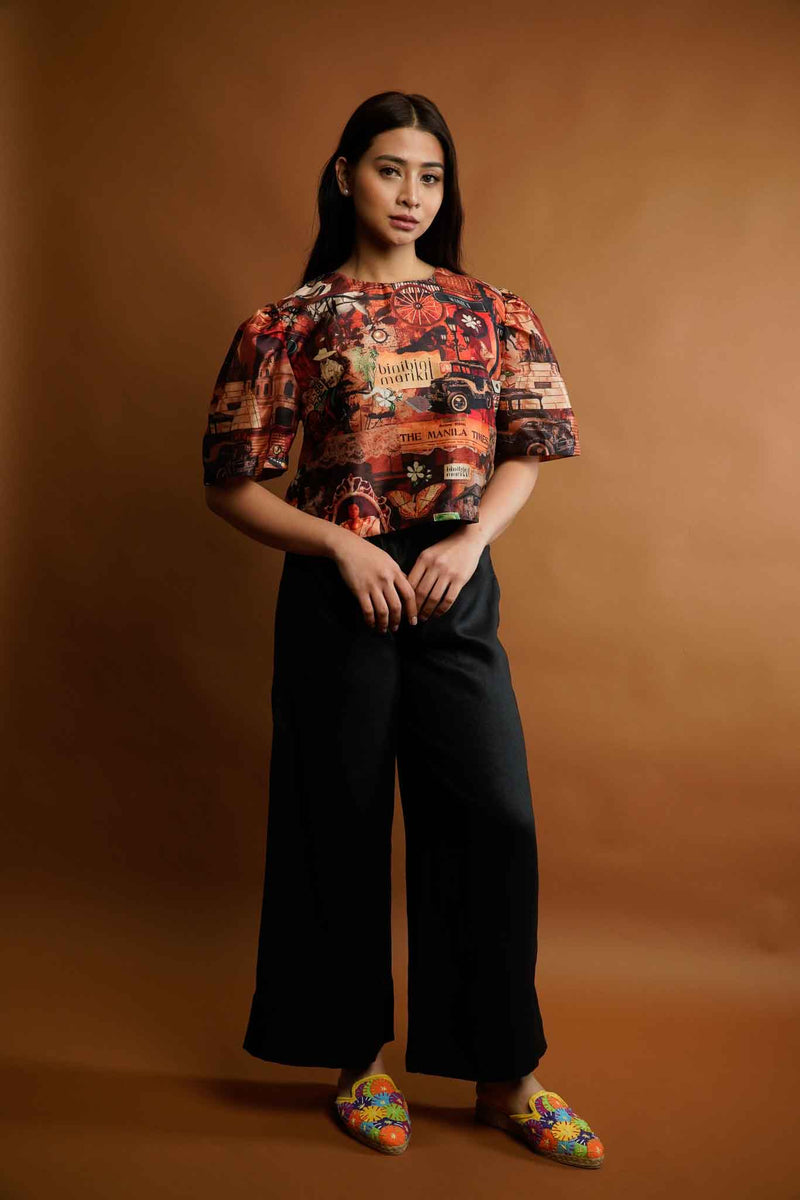 Top Manila Kimona Slub Silk Wide