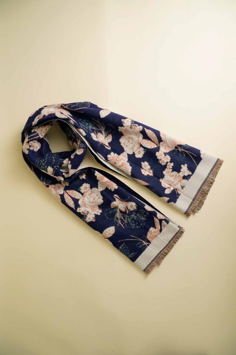 Botanical Field Polycotton Shawl