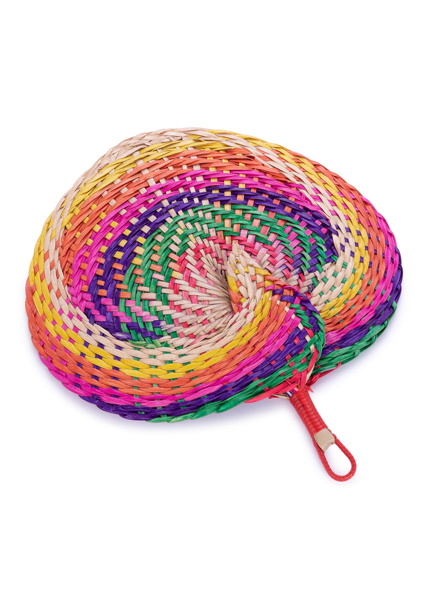 Native Multi-Colored Anahaw Fan