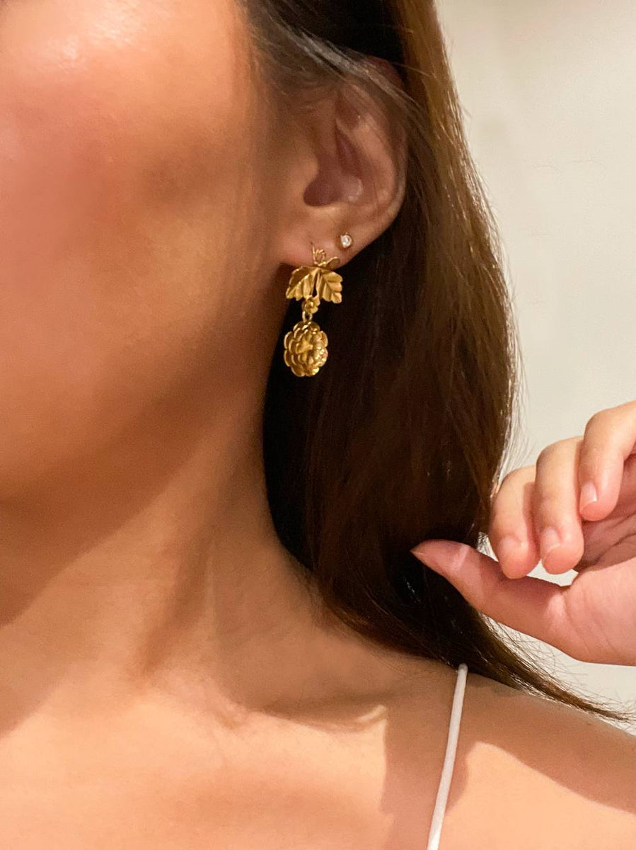 Sampaguita Ivatan Gold Hook Earrings