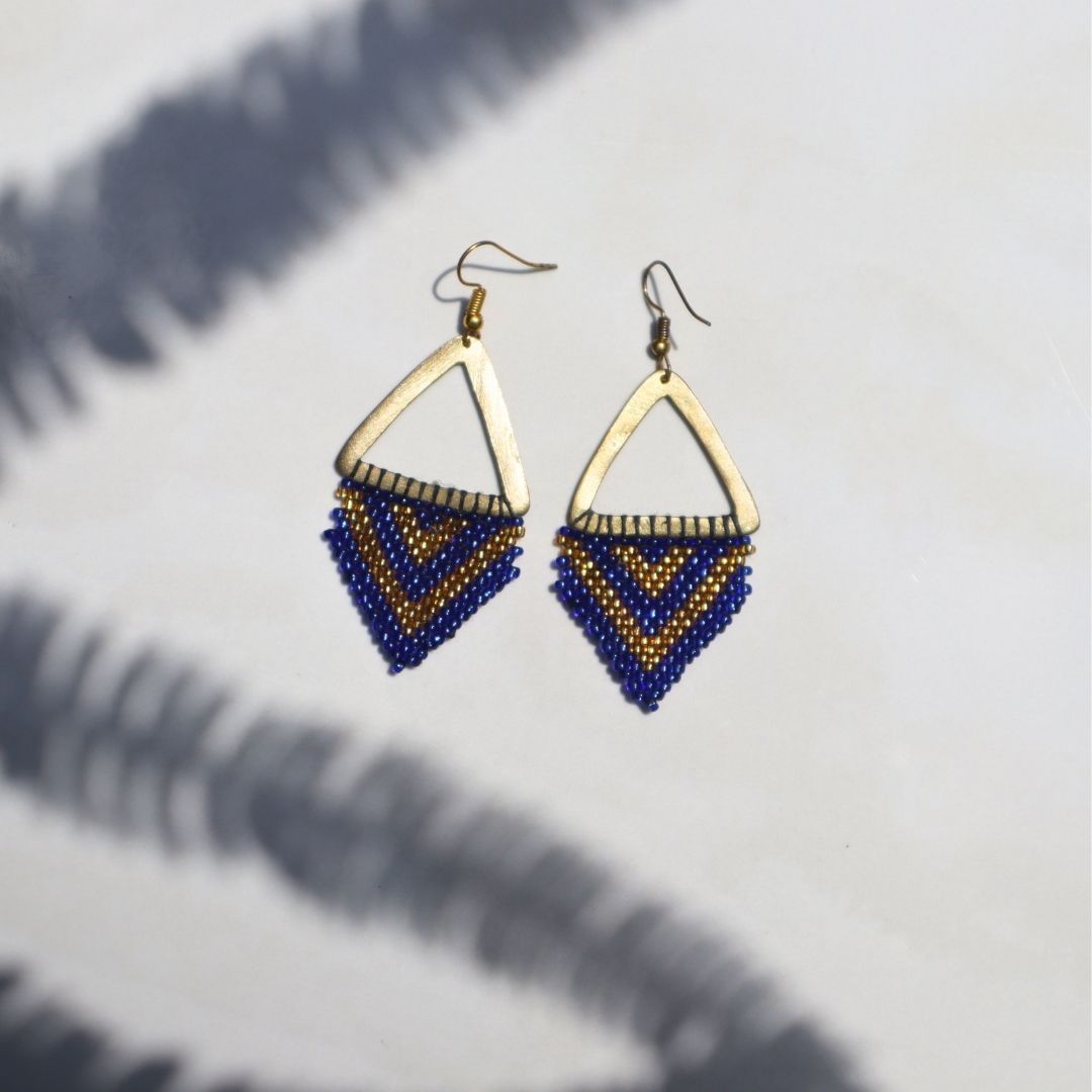 Segebot Brass + Beaded Earrings