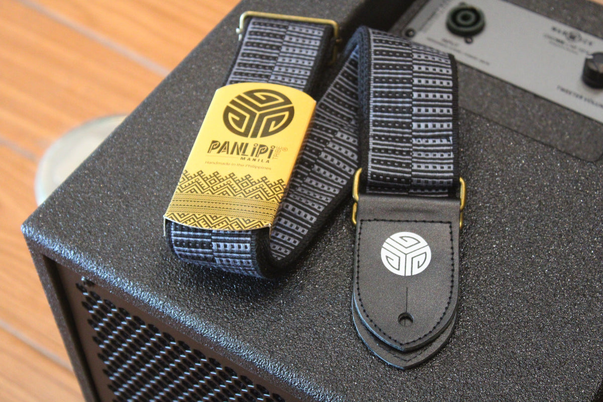 Panlipi Bilitulis Black Gray Guitar Strap — Limited Edition