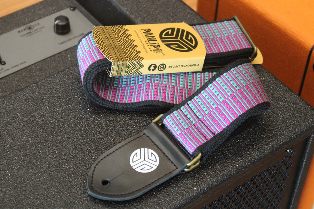 Panlipi Bilitulis Sky Blue Purple Guitar Strap — Limited Edition