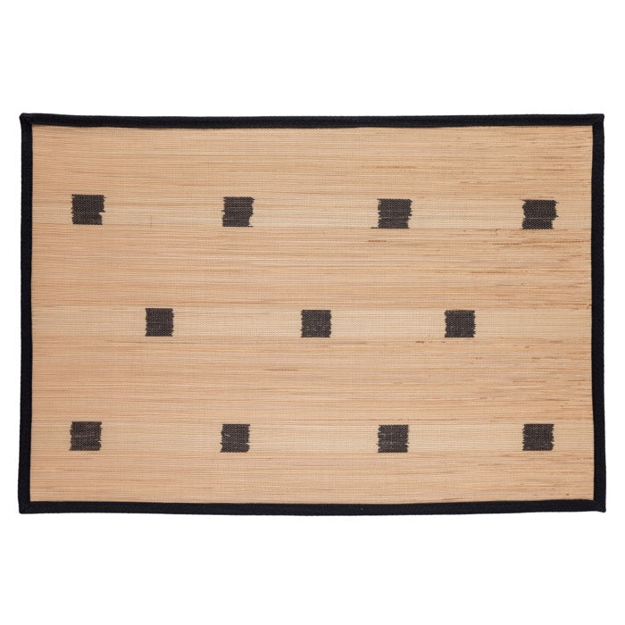 Buntal Placemat — Black Squares