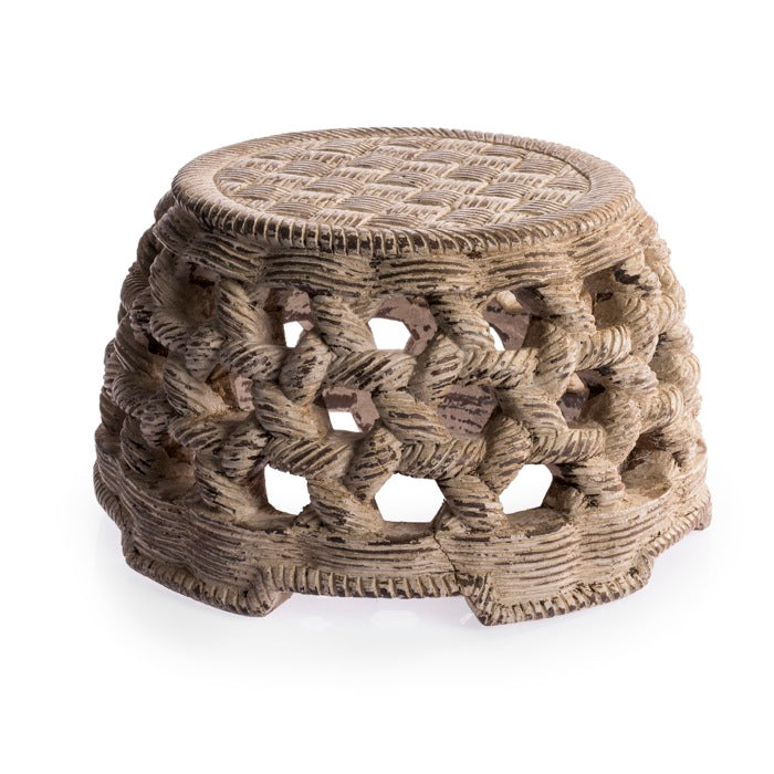 Japanese Stool — White Wash