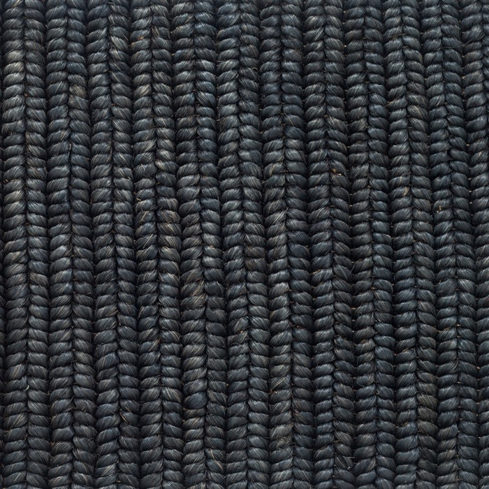 Binding Abaca Rug — Charcoal Grey