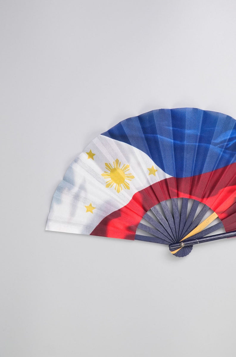 Small Fan with Philippine Flag Print