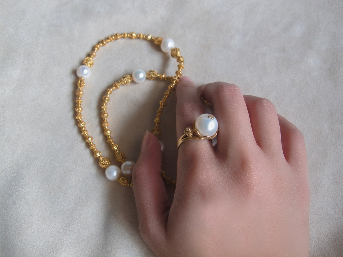 Pearl Tambourine Ring
