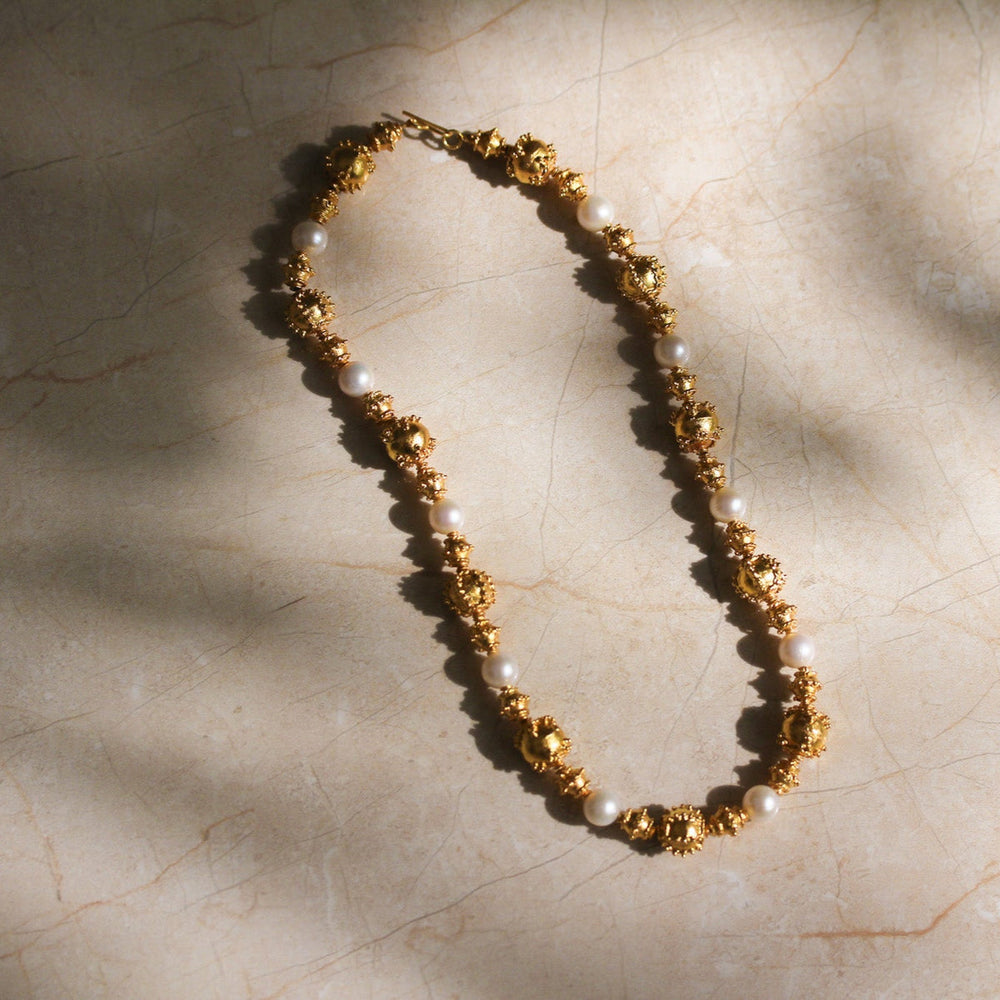 Parug-Parug Pearl Tamburin Gold Necklace