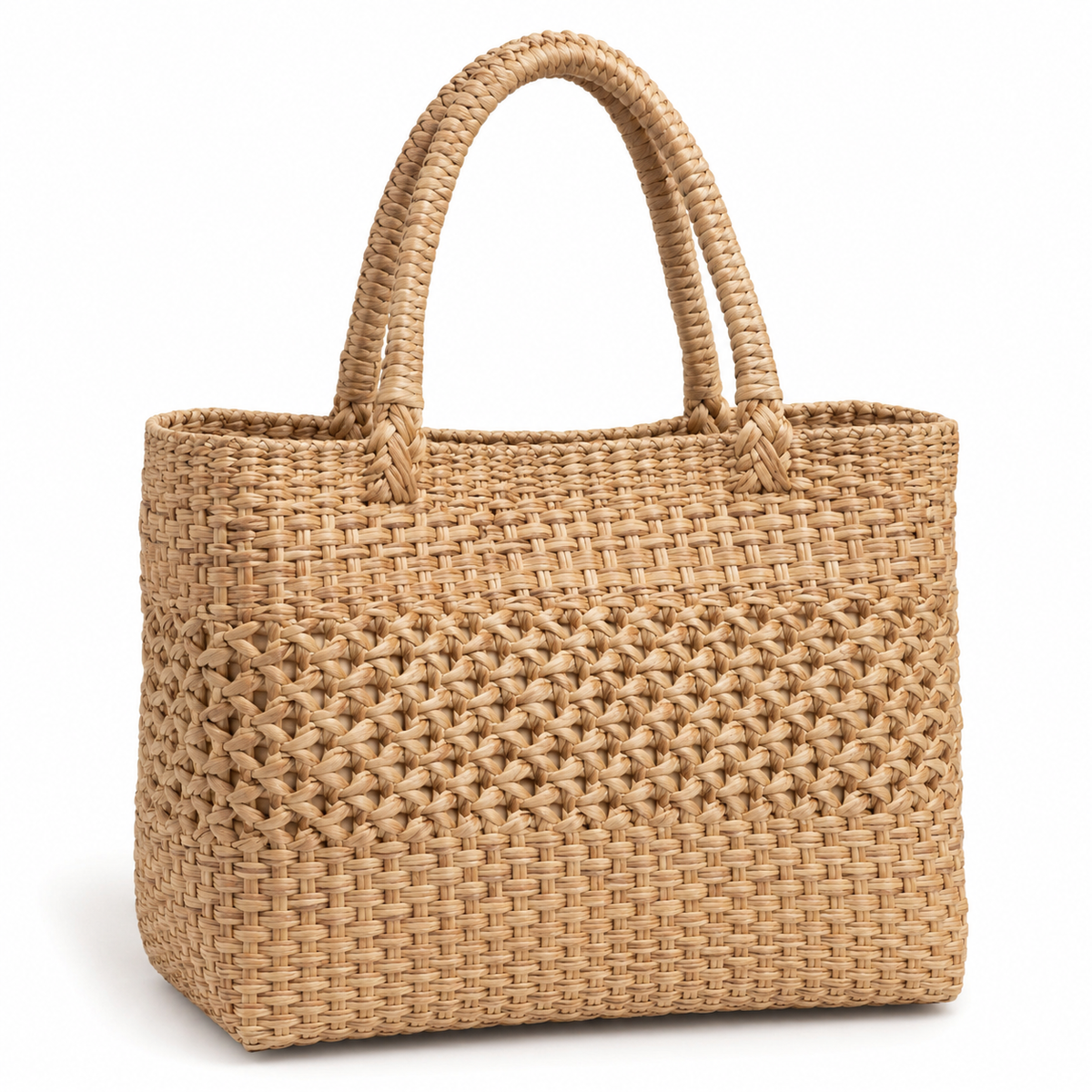 AI-generated representation of the Brenda-style round handwoven abaca handbag