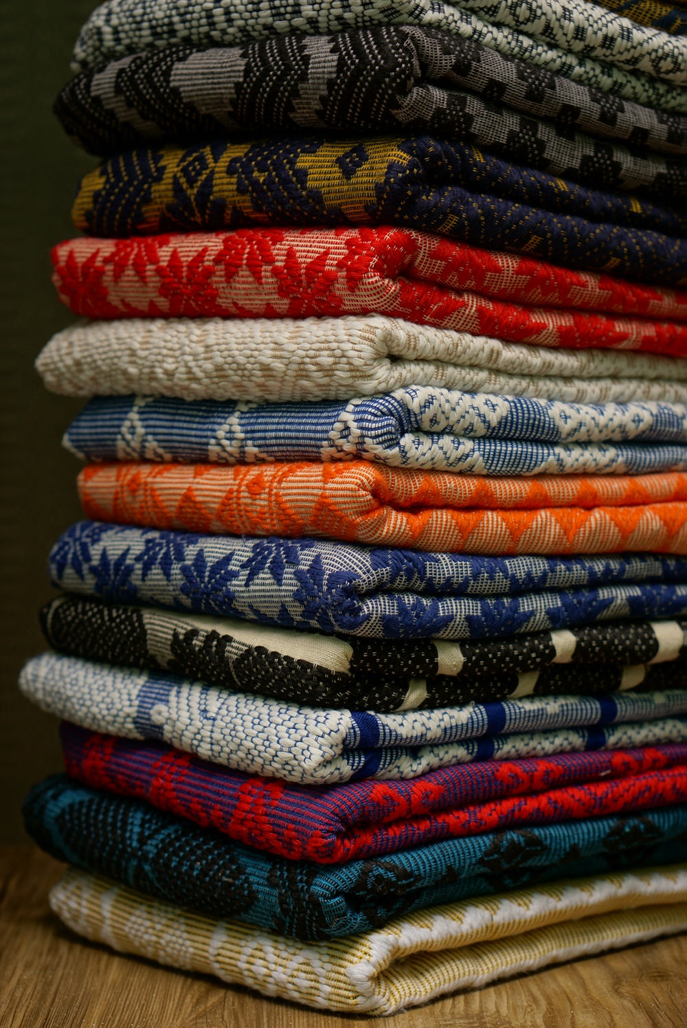 Handwoven Pinilian Inabel textile from ABEL PH, used as a table runner